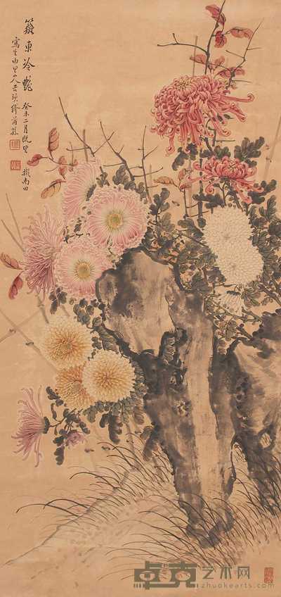 缪穀瑛 花卉 立轴 102×50cm